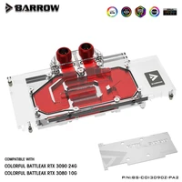 barrow 3090 3080 gpu water cooling block for colorful battleax 30903080full cover 5v argb gpu coolerbs coi3090z pa2