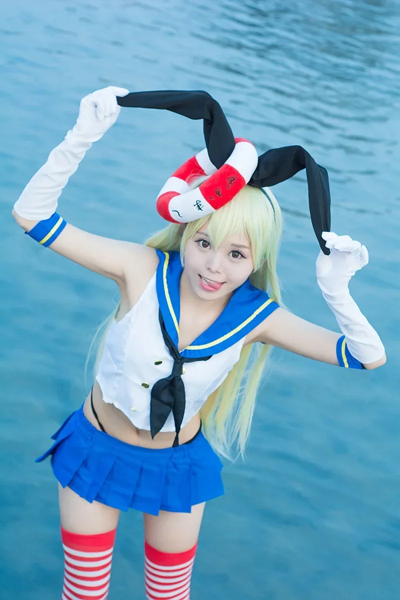 Коллекция Kantai Kancolle Fleet Kanmusu Shimakaze карнавальный костюм аниме для девочек моряка