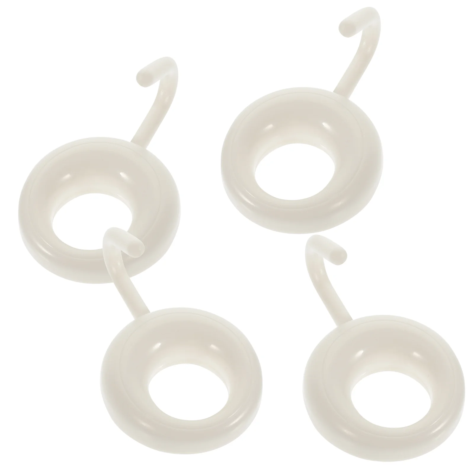 

4 Pcs Hook Bathroom Wall Hooks Hanging Adhesive Nail Free Sticky Abs Towels The Door