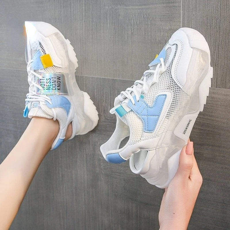 

Сандалии женские спортивные, дышащие, на платформе, теннисные туфли, на шнуровке, Повседневная модная обувь, 2022