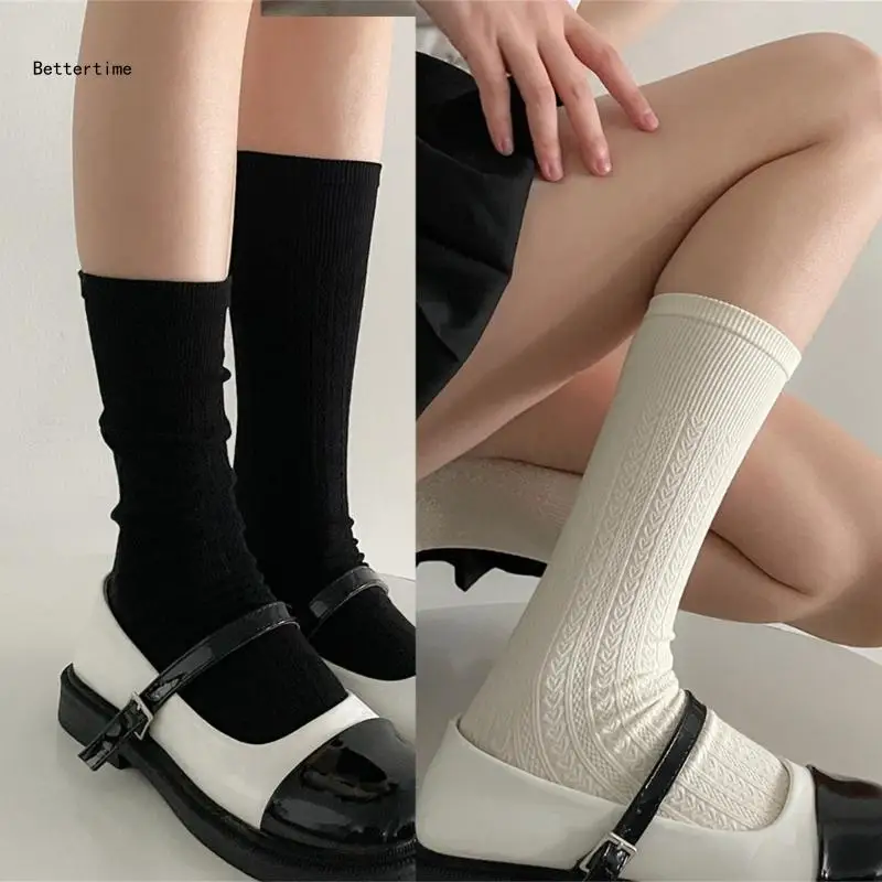 

B36D 2 шт. короткие тонкие носки, хлопковые милые носки с рюшами в стиле принцессы, средние носки-трубы