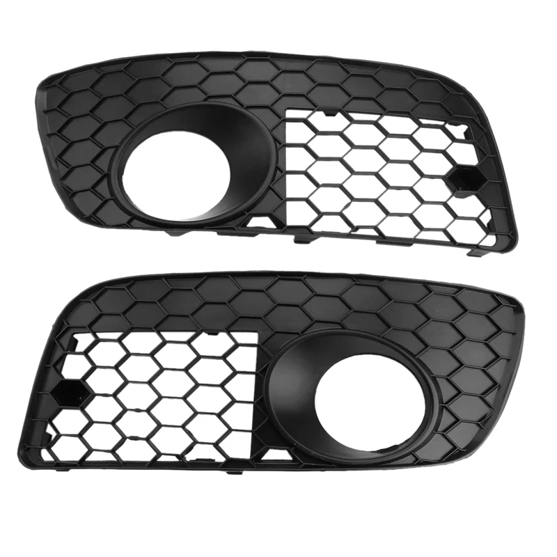 

2X Car Front Bumper Fog Light Grille Grill HONEYCOMB HEX Fog Lamp Grille For Jetta MK5 GLI 2006-2009