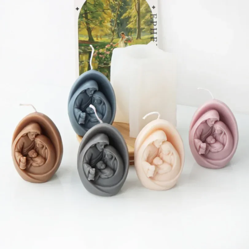 

Easter three-dimensional nativity mold handmade soap tables decoration DIY aromatherapy candle silicone molds silicone mold