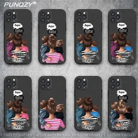 punqzy cute mama of girl boy and mom phone case for iphone 11 13 pro max 12 xr 7 6 8 plus x xs holiday gift soft tpu shell cover