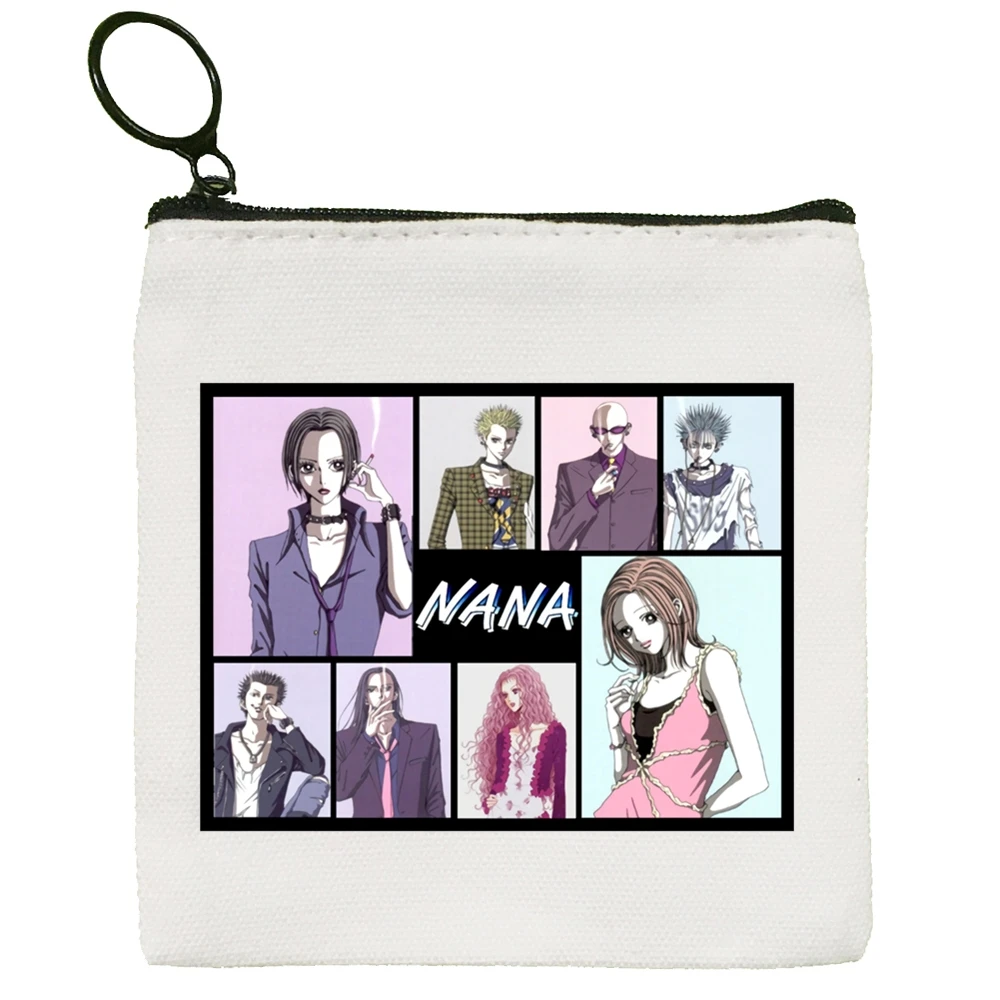 Manga Anime Nana Osaki Anime Canvas Coin Purse Coin Purse Collection Canvas Bag Small Wallet Zipper Key Bag Hand Gift
