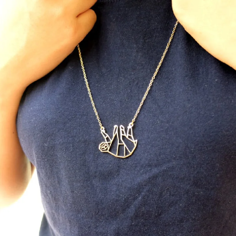 Оптовая продажа модное ожерелье для ленивецов в оригами женские массивные