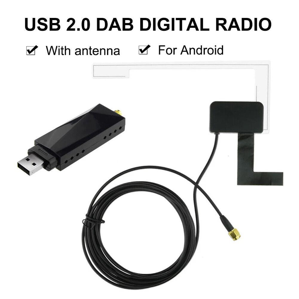 

Автомобильный аудио адаптер, FM-передатчик, USB-приемник, 5 В, DAB радиоприемник 170-240 МГц для Android 5,1, выше, автомобильная стереосистема