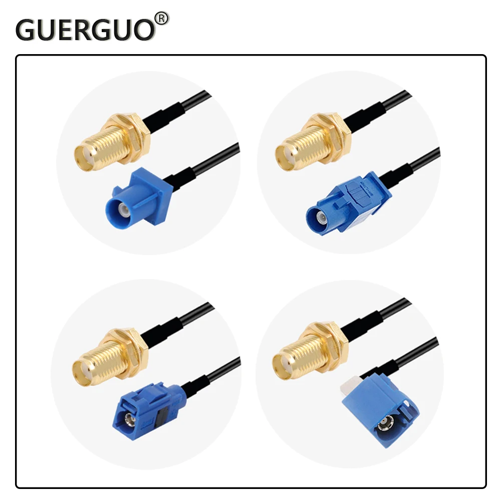 

Кабель-удлинитель Fakra C с длинным штекером на гнездо SMA для GPS-антенны, 1 шт.