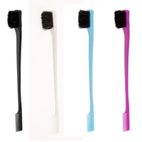 1pcs beauty double sided edge control hair comb hair styling hair coloring eyebrow comb brush dual use makeup brush beauty