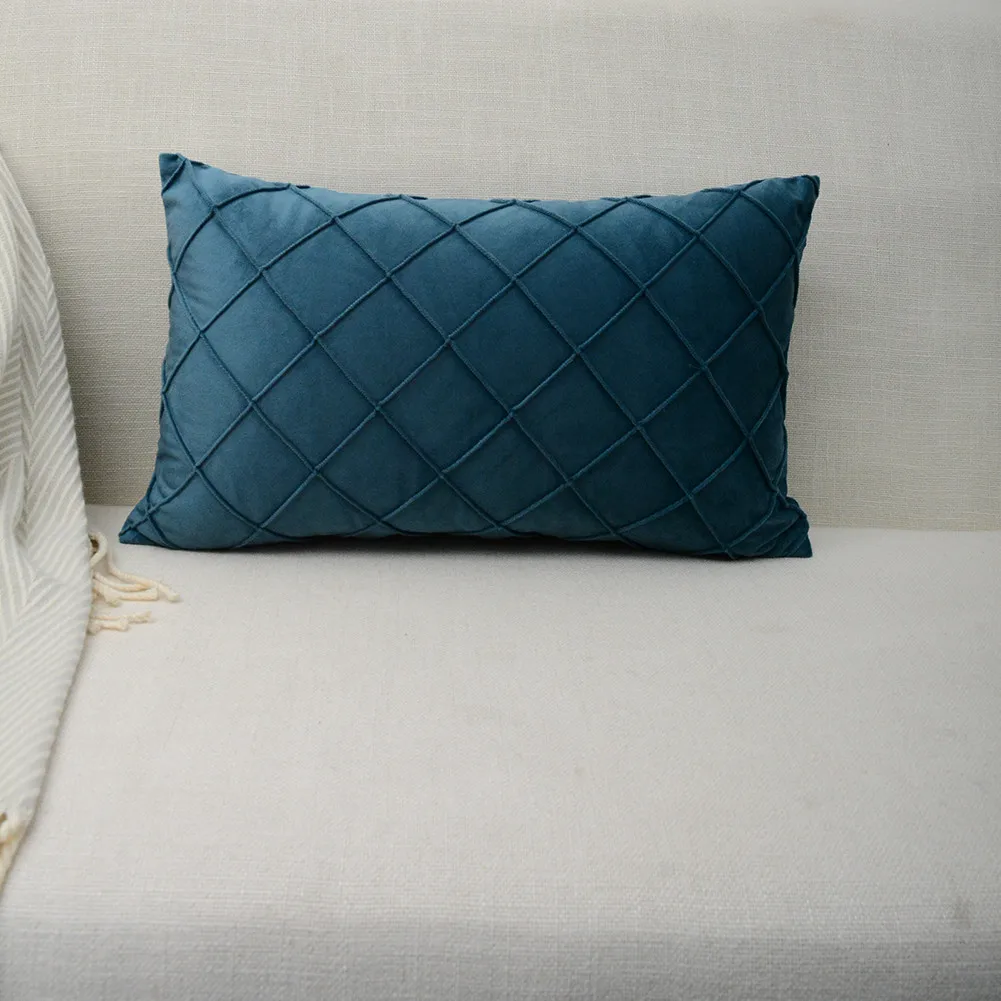 

30x50cm Zip Closure Polyester Pillowcase Velvet Cushion Cover Stripes Home Decor Sofa Throw Pillow Case For Home Office Decor
