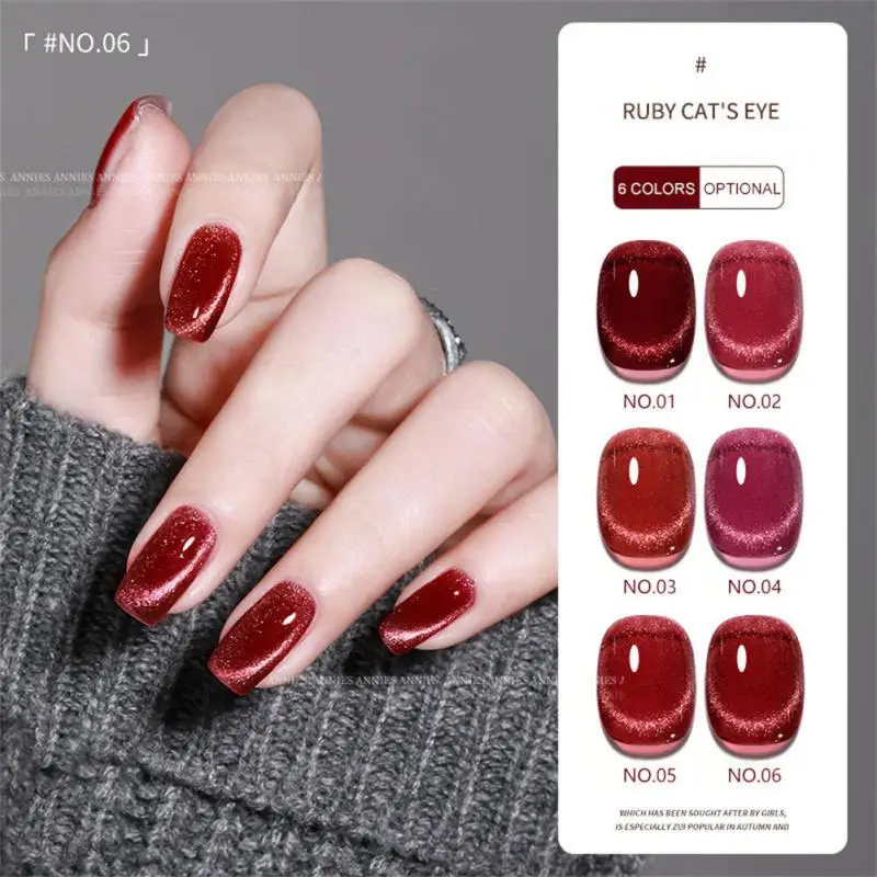 

1~20PCS Magnetic Gel Ruby Cat Eye Nail Polish Varnish Semi Permanent Glitter Remover Polish Nail Gel Manicure Salon
