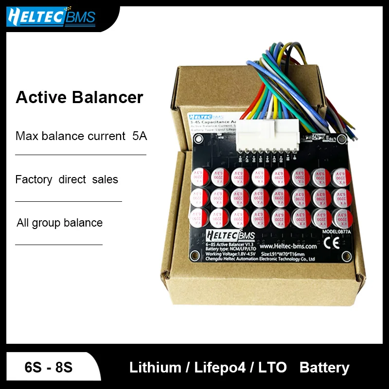 Heltec Wholesale Active Equalizer Balancer 5A 3S-21S 4S 6S 7S 8S 14S 16S 17S  20S 21S Lifepo4/Lipo/LTO Battery Energy Capacitor