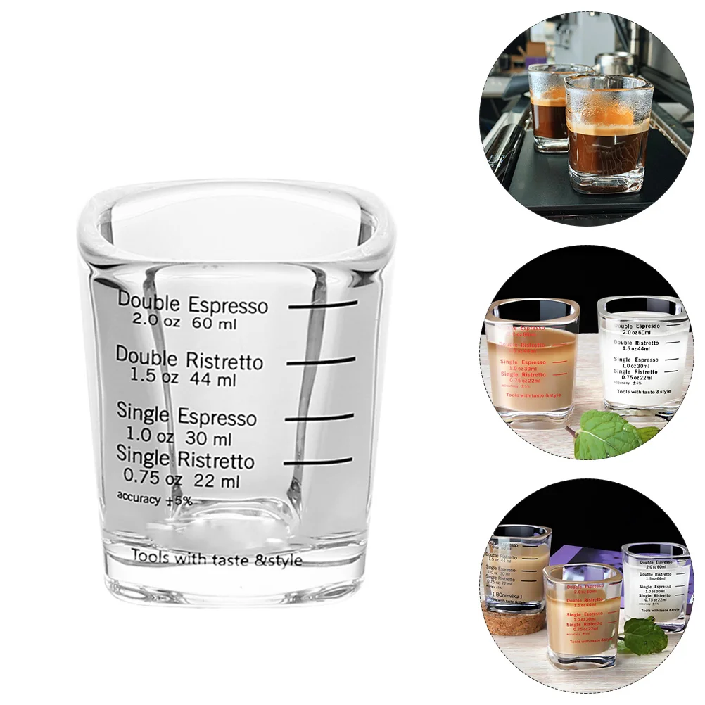 

1 Set 3 Pcs 60ml Measuring Cups Espresso Storage Cups Baking Cups (Black)