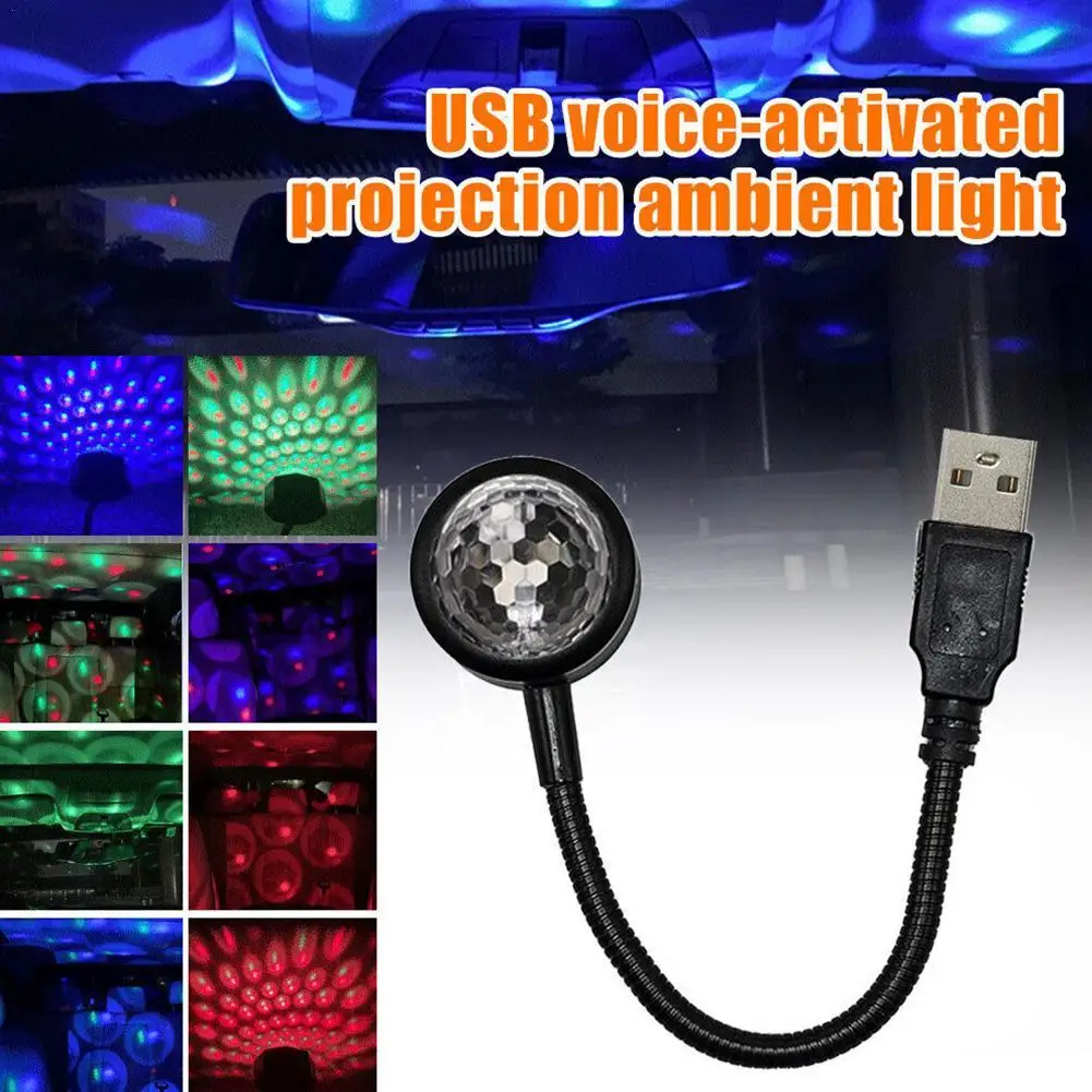 

Multicolor LED Starry Sky Projection Lamp Mini USB Car Roof Star Night Light Projector Atmosphere Lamp Adjustable Car Interior