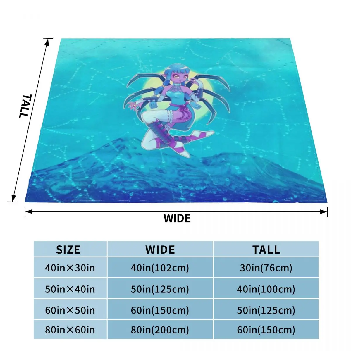 Йоргомо японский Yokai Spider Demon ультрамягкое одеяло из микрофлиса