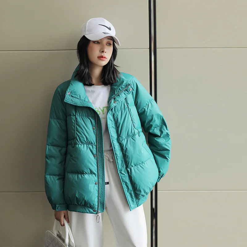 Monthly sales of pieces white duck down women's short jacket Korean version fried street b