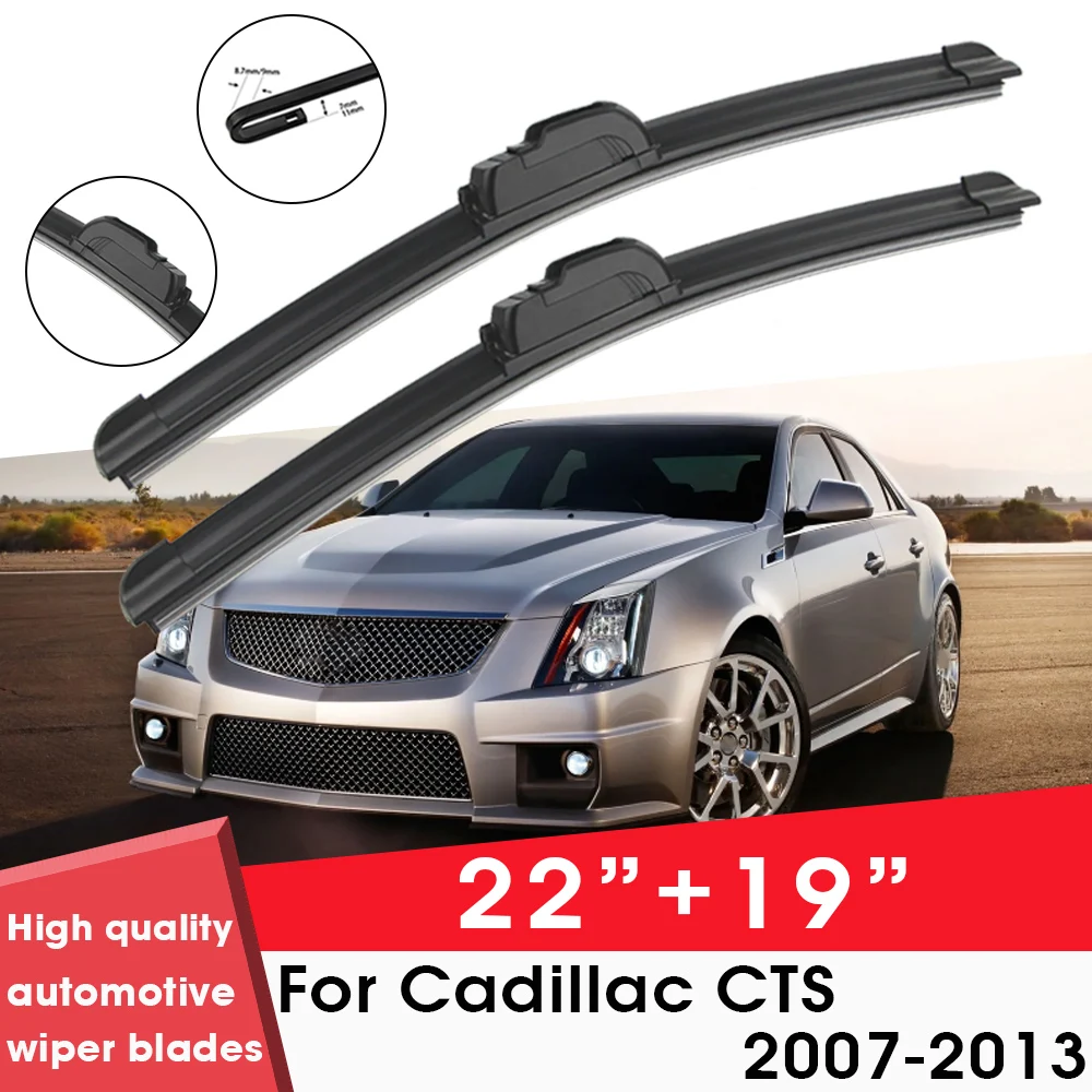 

Car Wiper Blade Blades For Cadillac CTS 2007-2013 22"+ 19" Windshield Windscreen Clean Naturl Rubber Car Wipers Accessories