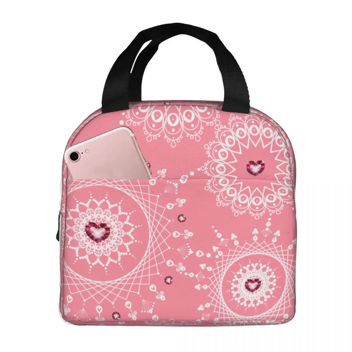 Mandala Lunch Bags Portable Insulated Oxford Cooler Thermal Cold Food Picnic Travel Tote for Women Girl