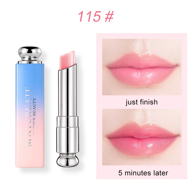 

NEW Lip Balm Temperate Changing Lipstick Long Lasting Hygienic Moisturizing Lipstick Anti Aging Makeup Pink Lip Care