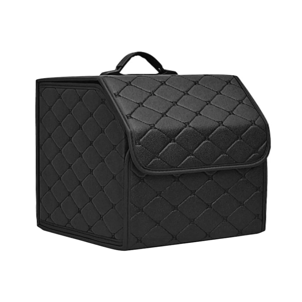 

Car Trunk Organizer Box Large Capacity Auto Multiuse Tools Storage Bag Stowing Tidying Leather Folding For Emergency Storage Box