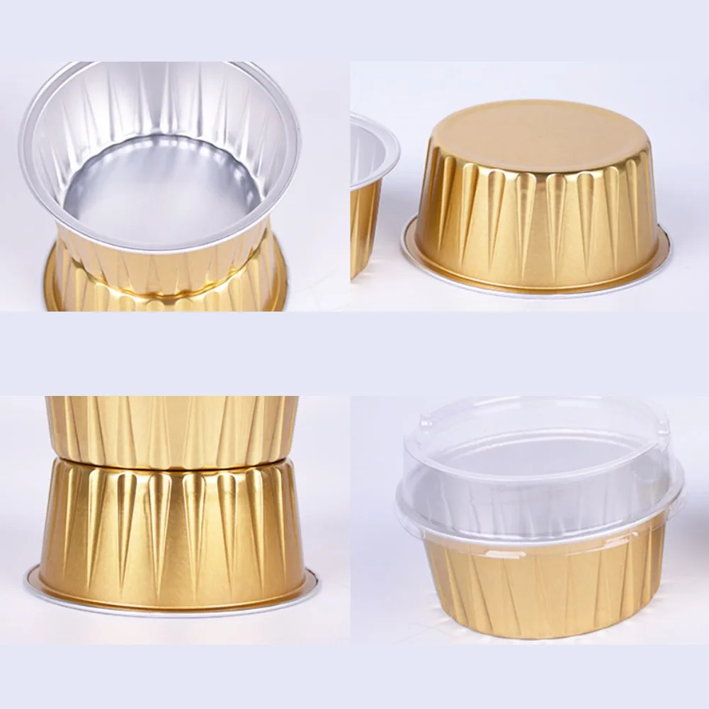 

Reusable Disposable Aluminum Foil Tin Cup Aluminum Foil Cupcake Paper Cupcake Liner Baking Cups Muffin Cupcake Paper Cups Pastry
