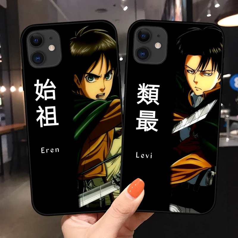 

Attack On Titan Japanese Anime Phone Cover For iPhone 11 12 13 Pro Max X XR XS Max 6 6S 7 8 Plus 13Mini Soft Silicone TPU Case