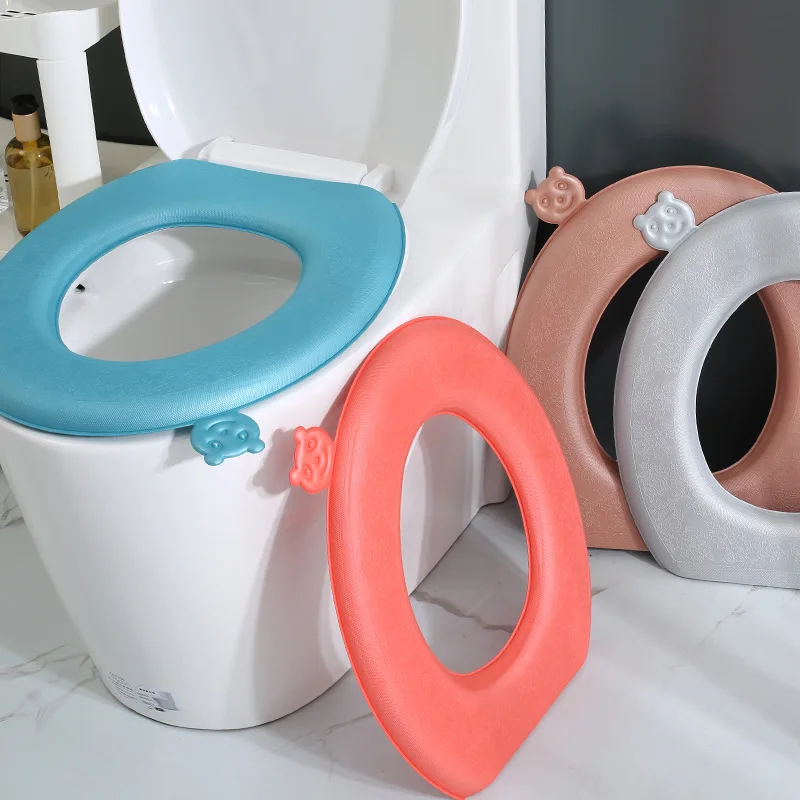 

EVA Waterproof Toilet Seat Cover Thickened Four Seasons Universal Toilet Seat Cushion Paste Type Household Toilet Accessories