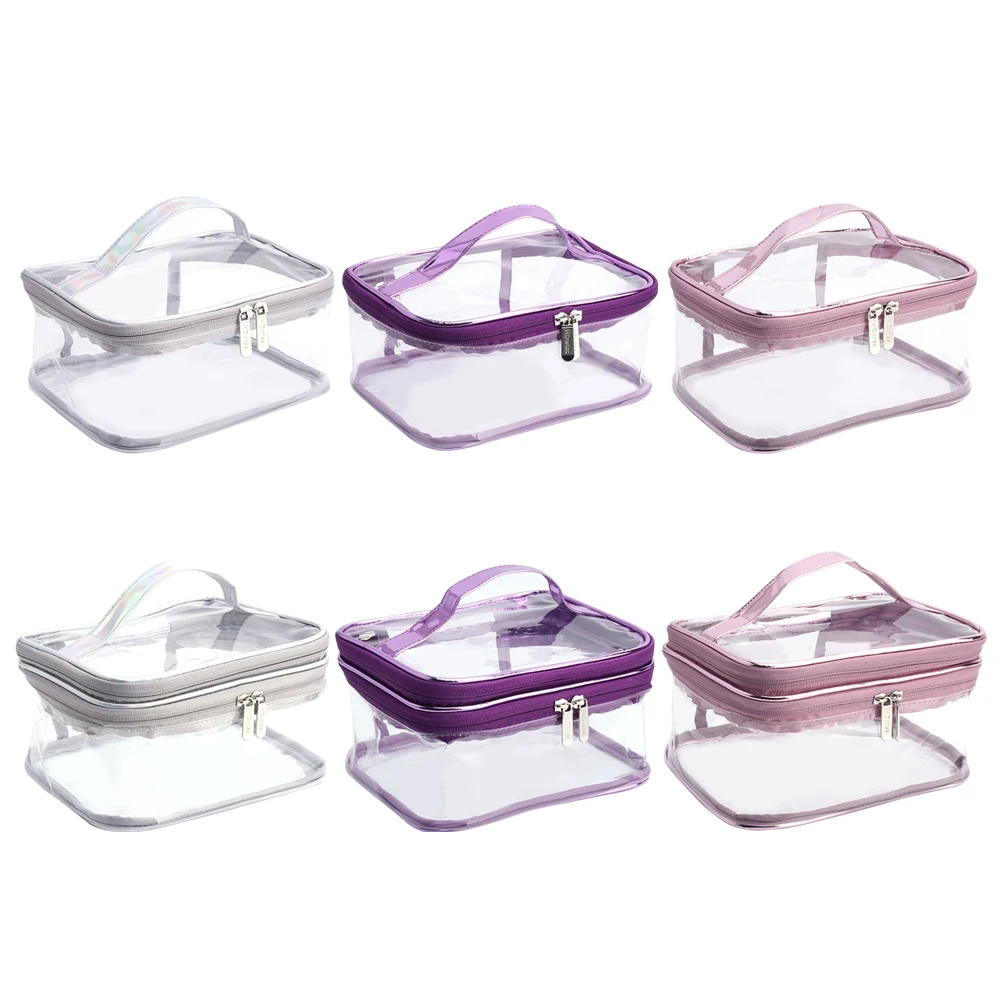 

Fashion Transparent Cosmetic Bag Women Travel Organizer Box Multifunctional Zipper Cosmetic Bag for Women Gifts