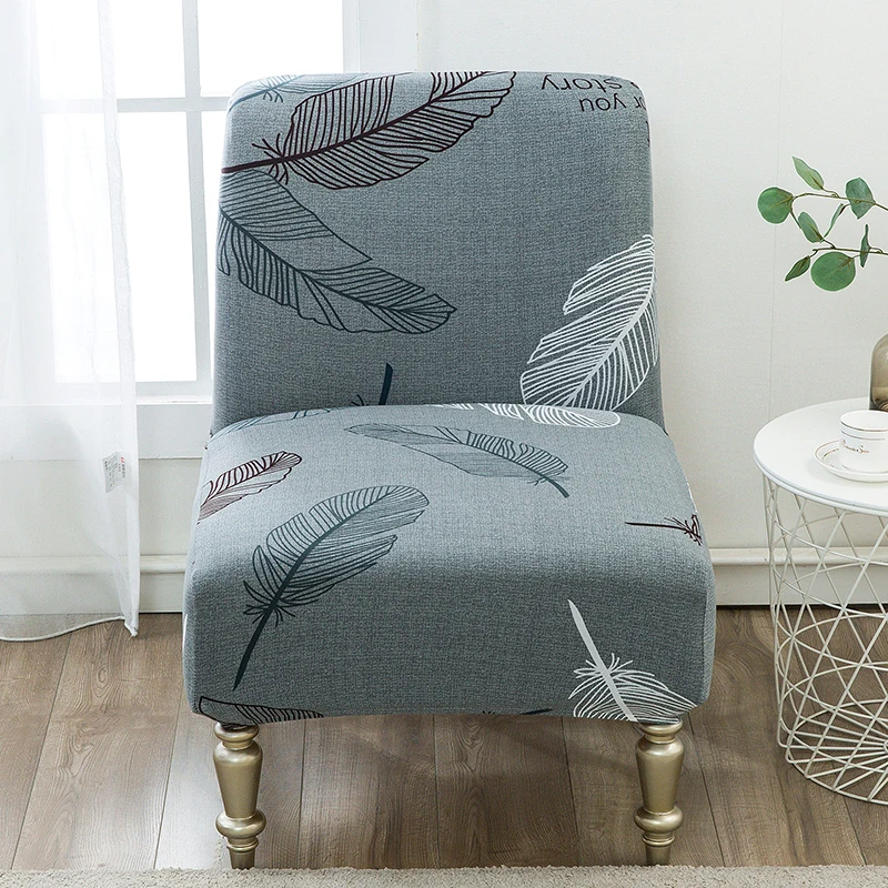 

Chair Cover Solid Single Sofa Stool Slipcover Nordic Accent Stretch Chair Covers