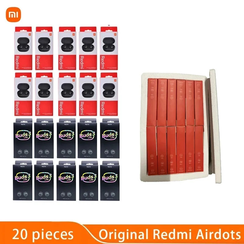 

Original Xiaomi Headset Redmi Airdots 2 Bluetooth 5.0 xiaomi Buds 3 Lite Real Wireless Headset Xiaomi Airdots s mini Earphone