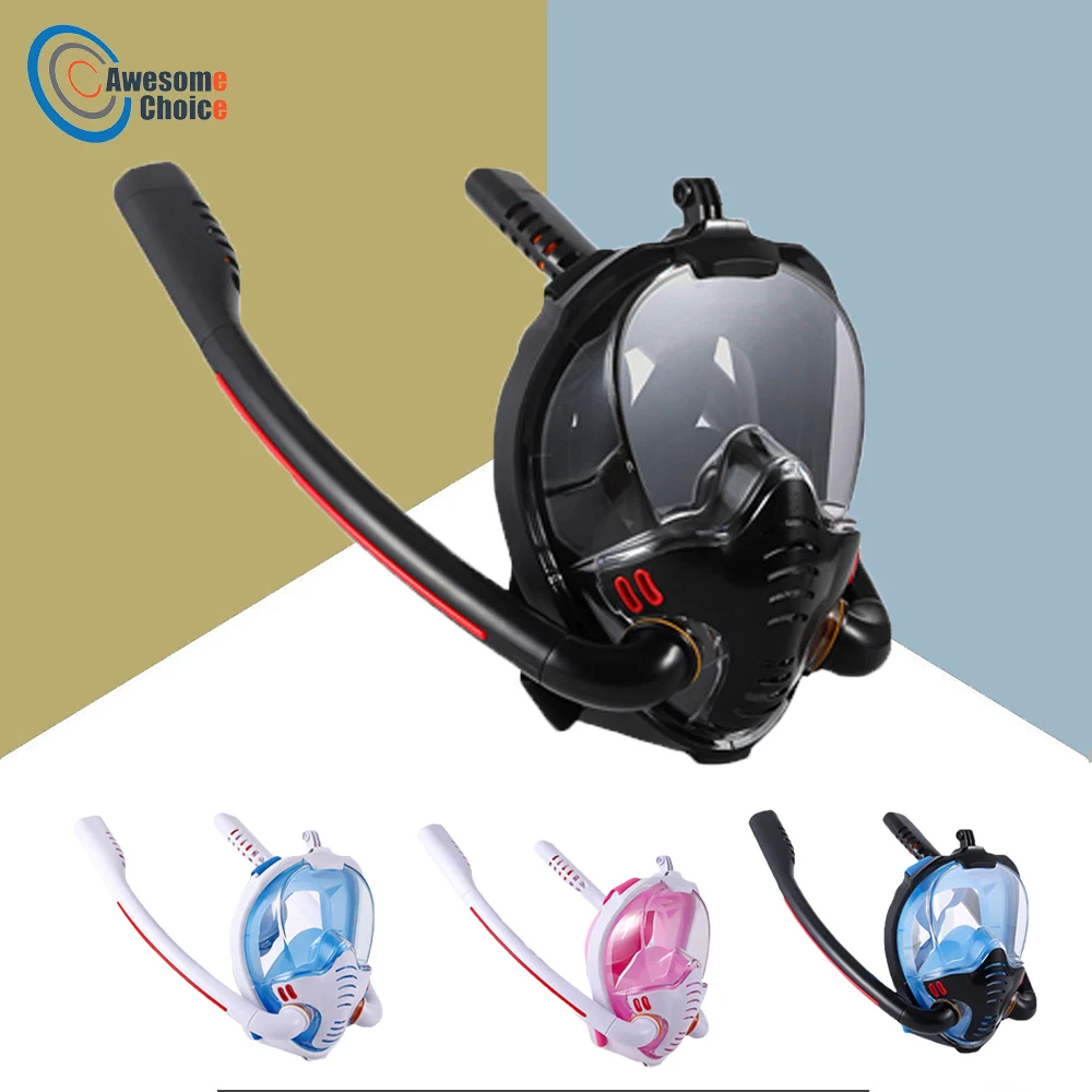 

Double Tube Snorkeling Mask Diving Mask Adults Kid Swimming Mask Diving Goggles Self Contained Underwater Breathing Apparatus