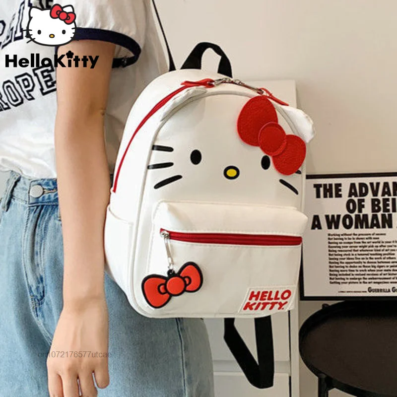 Sanrio Hello Kitty Cinnamoroll Kawaii Trendy Backpacks Woman Elegant Cartoon Mini Travel Bag Schoolbag Anime Student Storage Bag