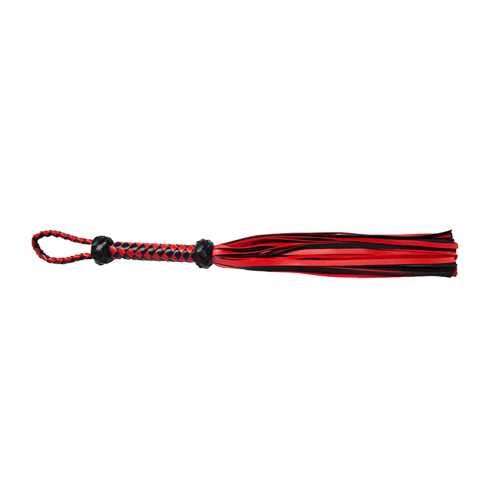 

Flogger Faux Leather Outdoor Sports Gift Braided Portable With Handle Short Training Tool Non Slip Horse Riding Whip Equestrian