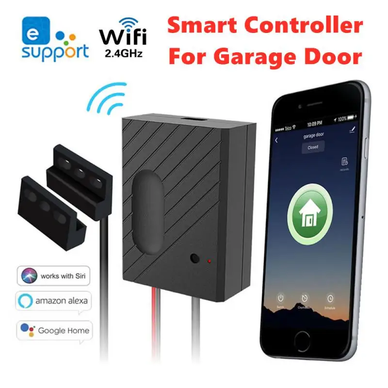 

Ewelink WiFi Smart Switch Garage Door Controller Timing Garage Door Opener Smart Phone Remote Control Alexa Google Siri Control