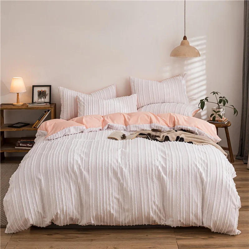 

Bed Line Duvet Cover Nordic Simple Style Bedding Set Pillowcase Bedroom Decoration Single Double Queen King