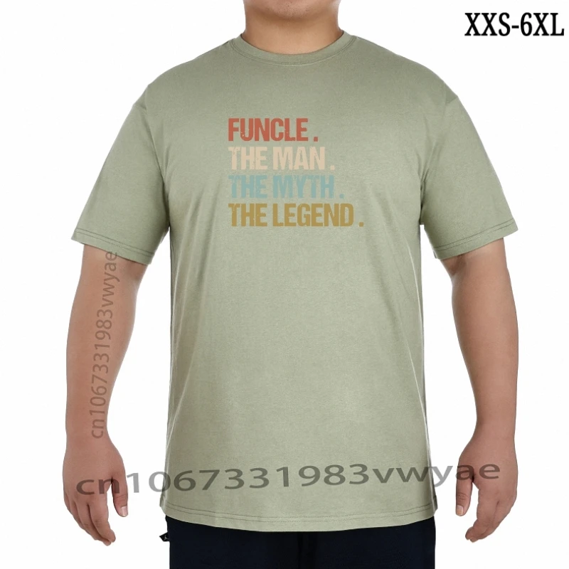 Funcle The Men Myth Legend Funny Best Uncle Fathers Day Gift TShirt Classic  Printed T Shirt Cotton Boy T Shirt Street