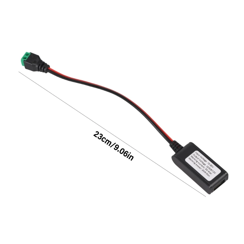 Понижающий USB-кабель для зарядки, проводная линия, преобразователь постоянного тока 12 В-32 В в выход 5 В, 9 В, 12 В с защитой (art.: 3920db91e321a) - 3920db91e321a