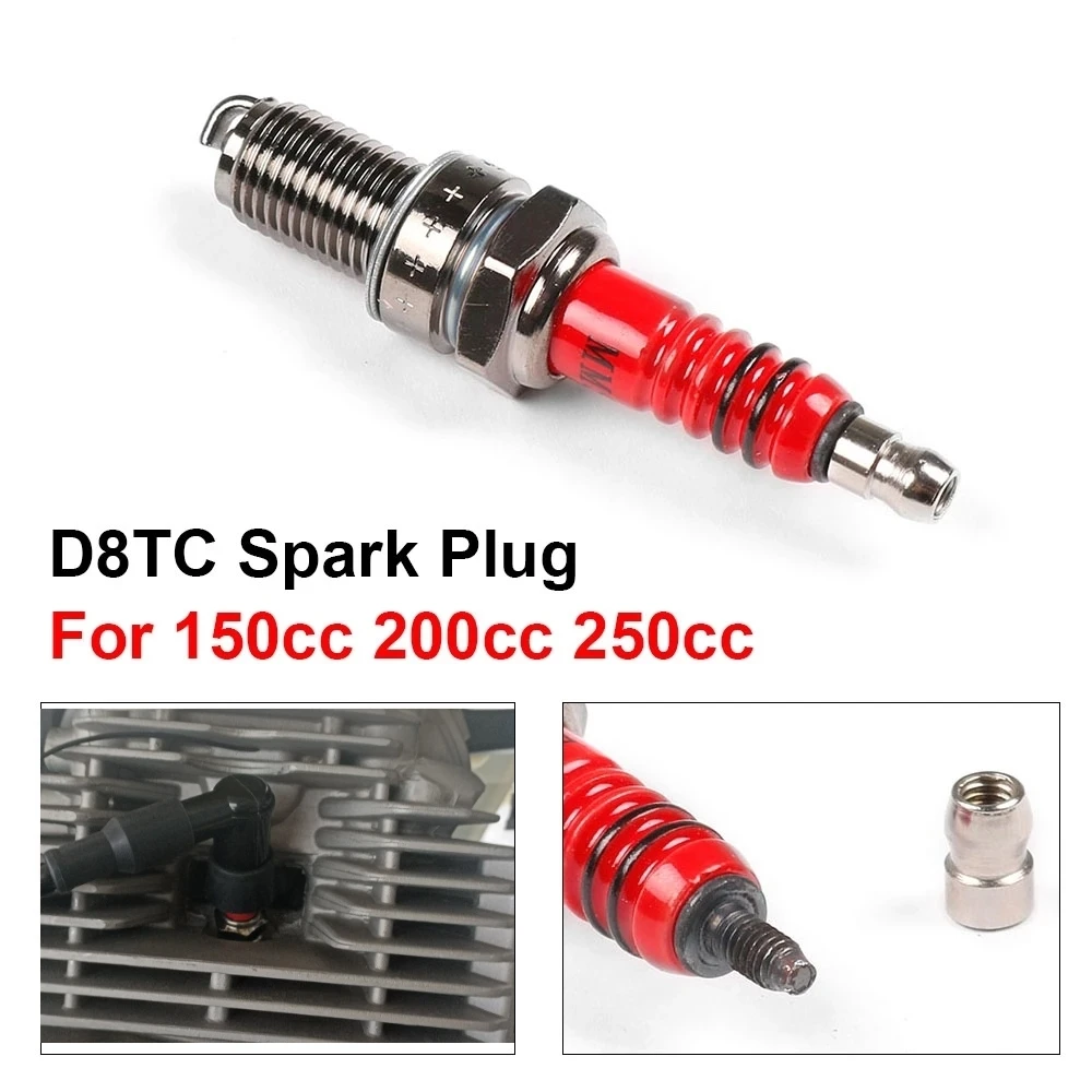 

Гоночная D8TC высокопроизводительная Свеча зажигания с 3 электродами для мотоцикла Yamaha Moto 150cc 200cc 250cc мотовездехода мопеда