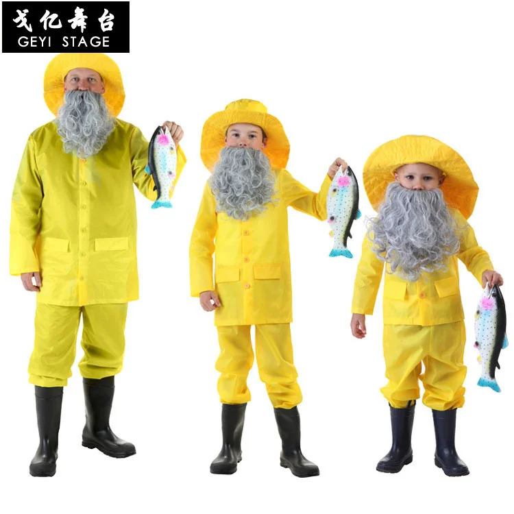 

Одежда для косплея и рыбалки на Хэллоуин, Быстросохнущий ярко-желтый дождевик, рубашки для рыбалки, для взрослых и детей