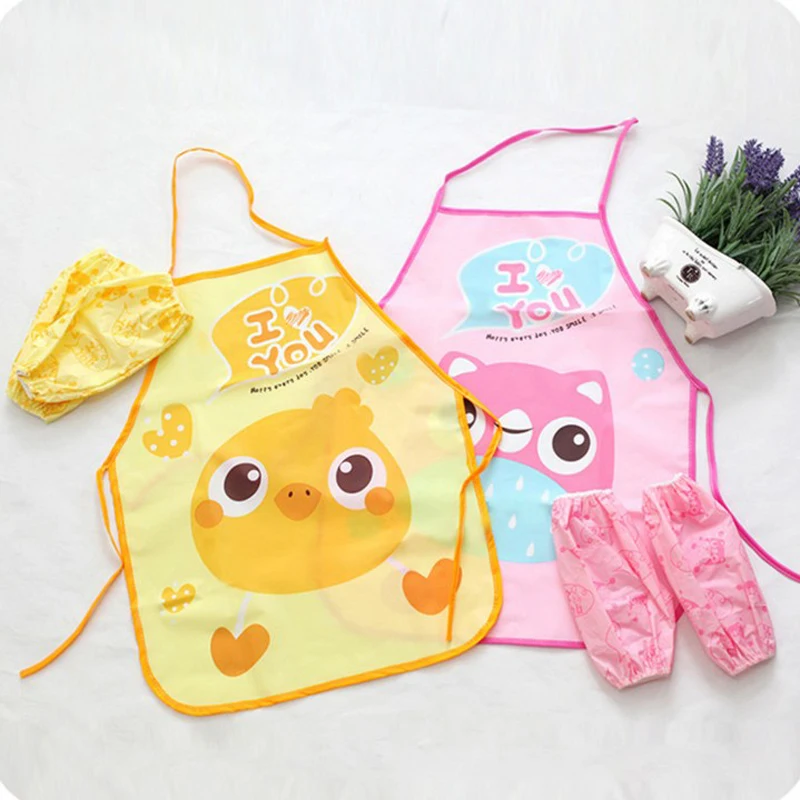 

Cute Cartoon Waterproof Apron Kitchen Restaurant Cooking Bib Aprons For Women Cooking Baking Restaurant Kids Apron Pinafore