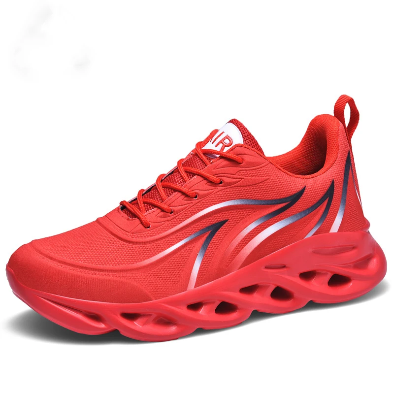 

Мужские кроссовки с принтом пламени, спортивная обувь Flying Weave, удобная обувь для бега, уличная мужская спортивная обувь, мужские кроссовки