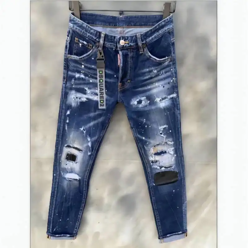 

2022 New Men and Women DSQUARED2 Brand Jeans Pencil Pants Motorcycle Party Casual Trousers Street Handsome Denim Clothing