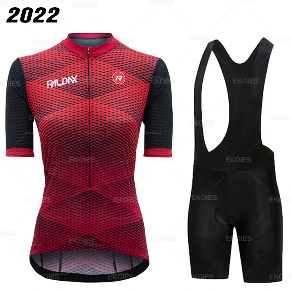 

Новинка, Женский комплект из Джерси для велоспорта, летняя дышащая одежда для велоспорта, Женская велосипедная форма для триатлона, красная...