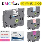 Тканевая этикетка с железом Plavetink, фотоэтикетка для 121824 мм * 3 м, синяя на белом ленте для этикеток TZ FA3 для P-touch принтера