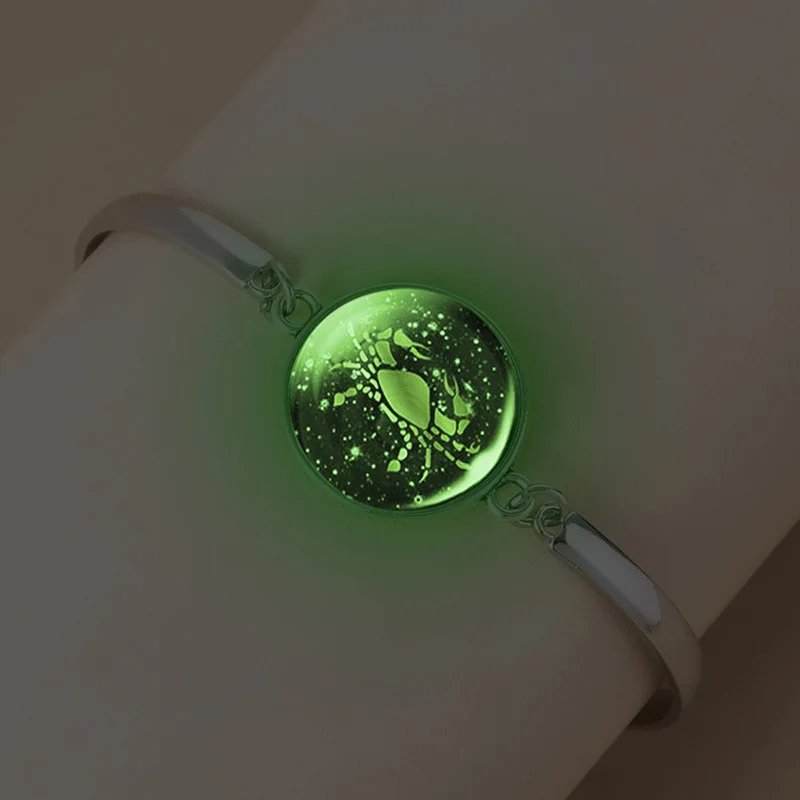 Модный светящийся браслет с созвездиями знаками Зодиака и звездами регулируемые