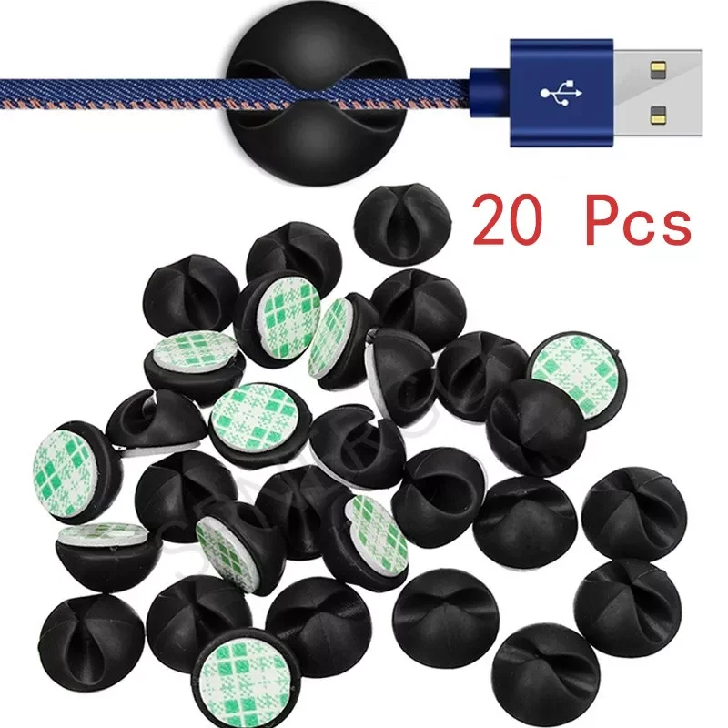 

10/20 Pcs Cable Winder Organizer Cable Clip Desk Tidy Organiser Wire Cord USB Charger Cord Holder Organizer Holder Secure Table