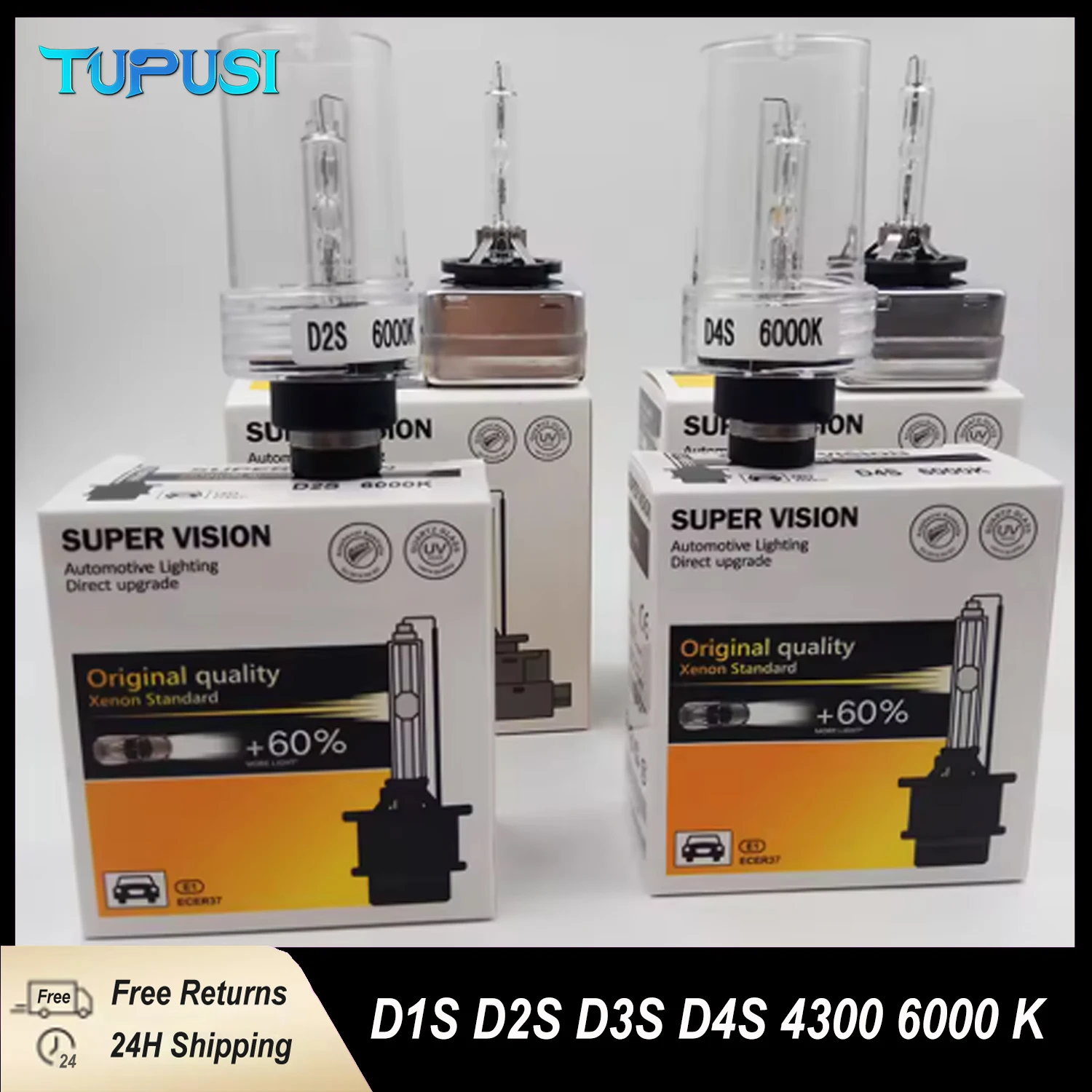 

2 шт. HID D1S D2S D3S D4S лампы ксеноновая лампа для фар 4300K 6000K D4 D4R 100% замена фары автомобиля Стайлинг 35 Вт