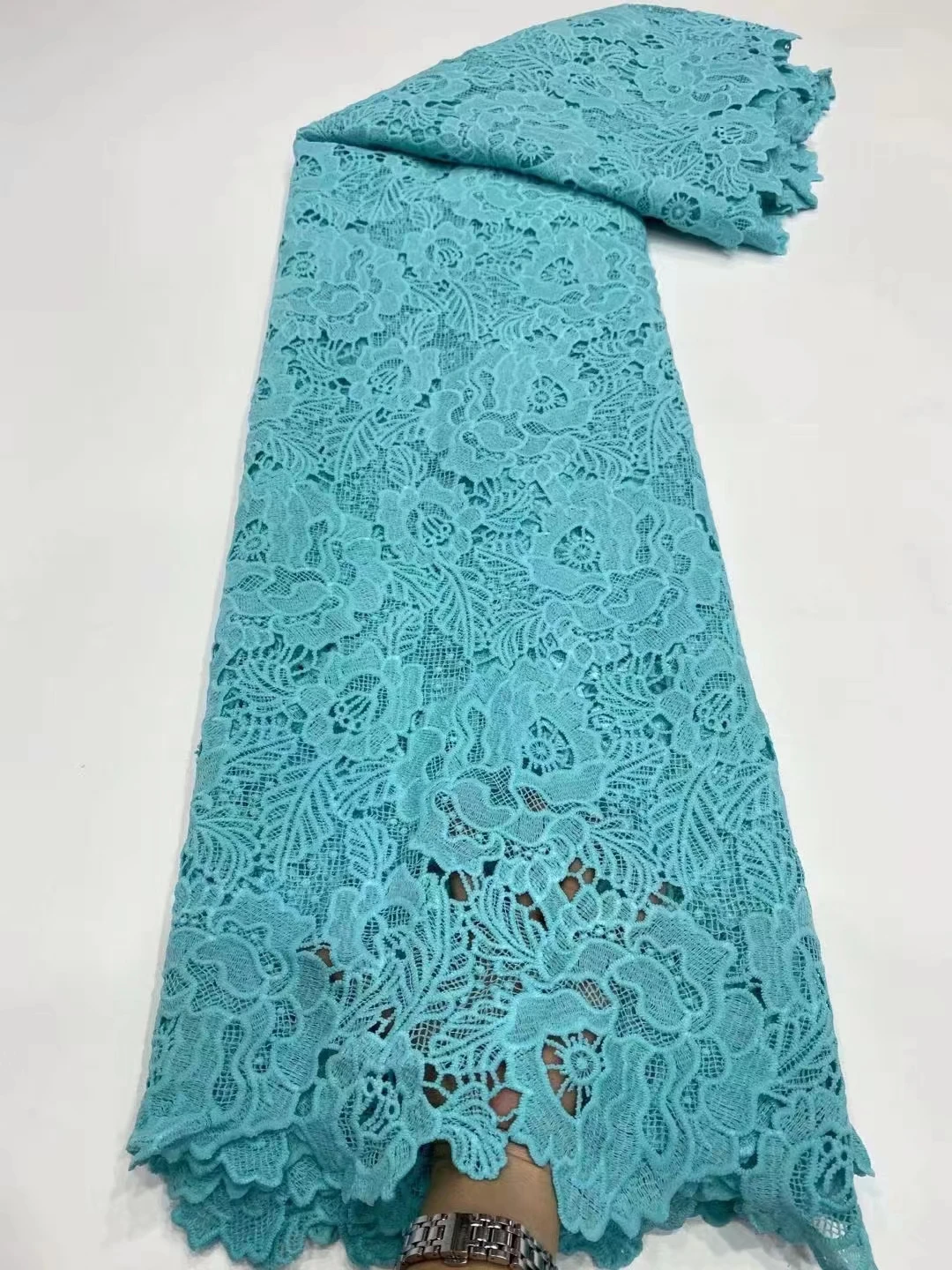 

Hot Sale Pink Cord African Lace Fabrics Wedding Lace Fabric 2022 for Gown Sewing Material By The Yard EDPG03