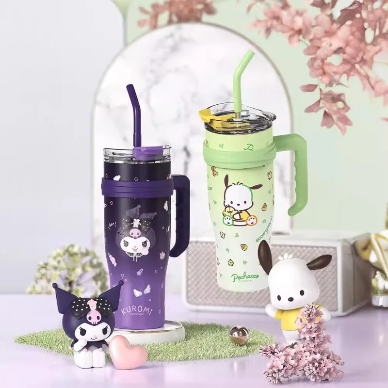Фото Термос Sanrio 2026: My Melody, Cinnamoroll, Kawaii, для девочек, с большим объемом, с трубочкой, изысканный подарок №2