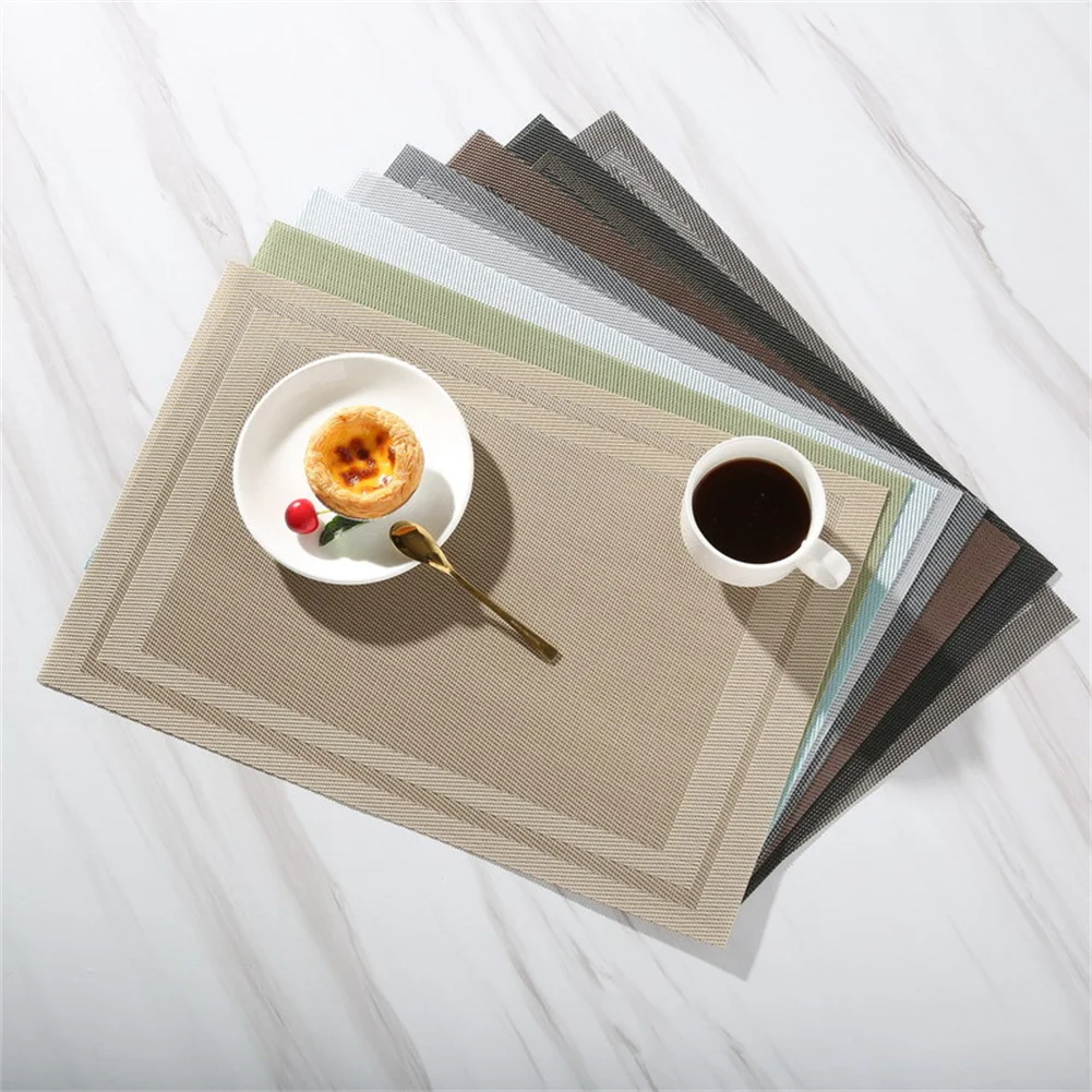 

1Pcs 45x30cm Pvc Placemats For Table Waterproof Non-Slip Dining Table Set Place Mats Set Nordic Style Kitchen Coaster Cup Mat